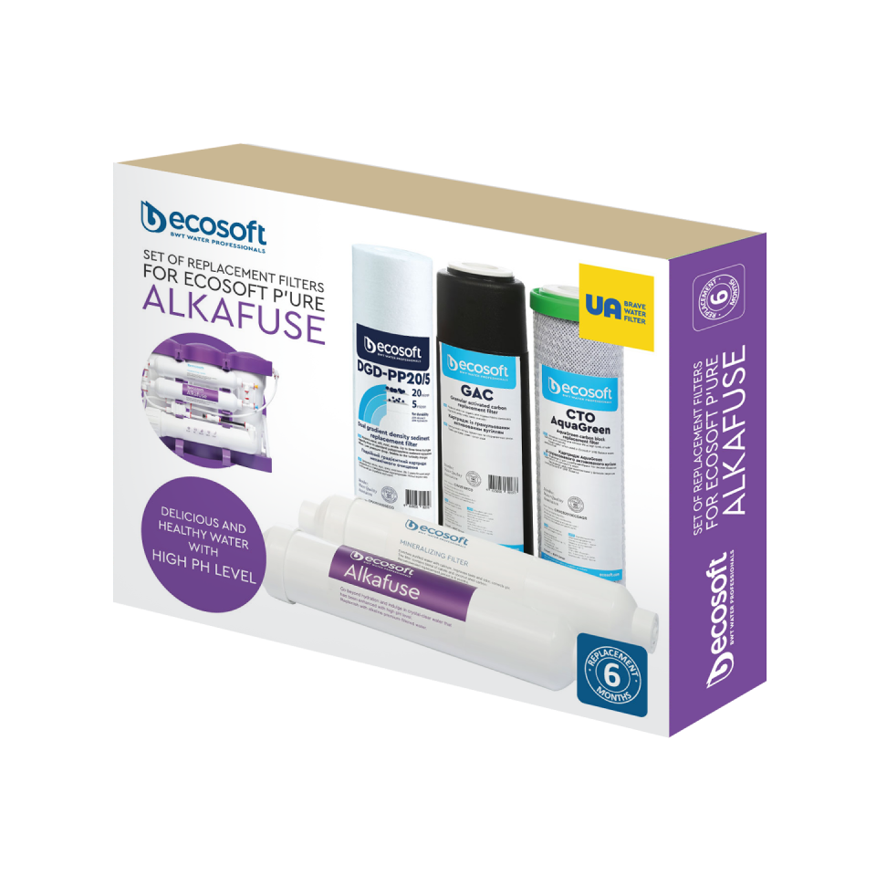 P'URE Alkafuse set de 5 filtre de schimb PP5-GAC-CTOAG-ALKAFUSE- POSTMIN - imagine 3